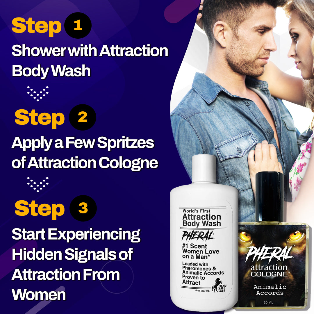 Pheral® Attraction Bundle: Cologne + Body Wash